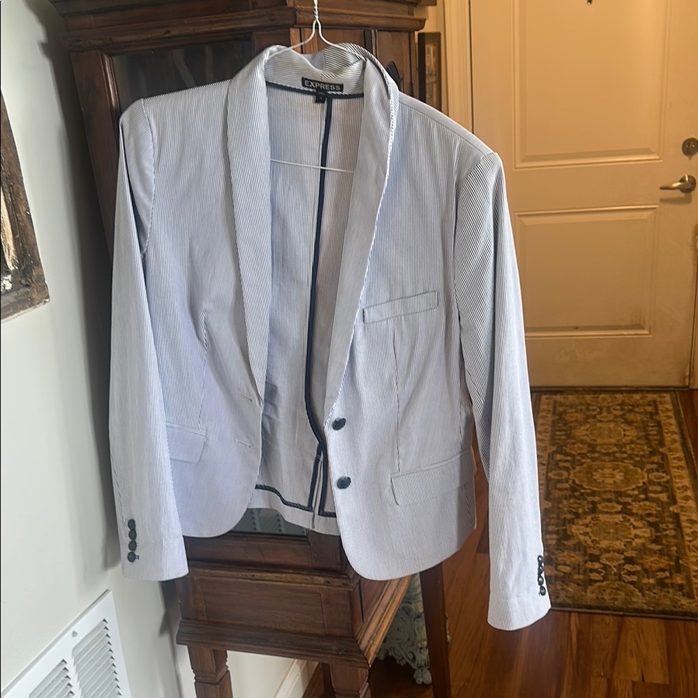 Express Light Gray Blazer